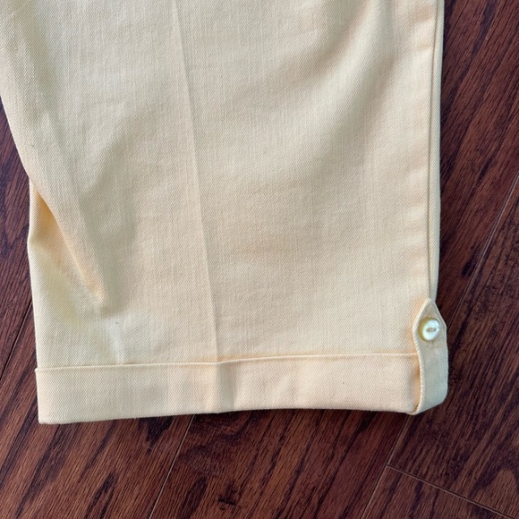 Alfred Dunner Yellow Structured Capris - Picture 4 of 4